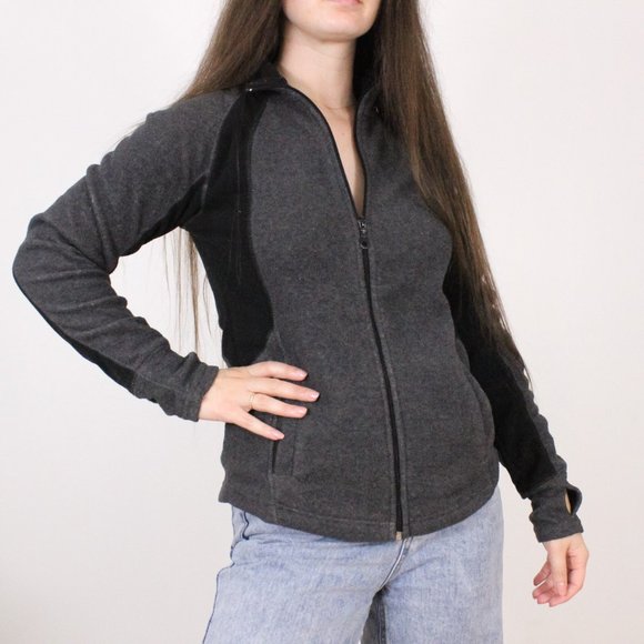 *ACX Grey and Black Zip Up Sweater - Picture 1 of 9